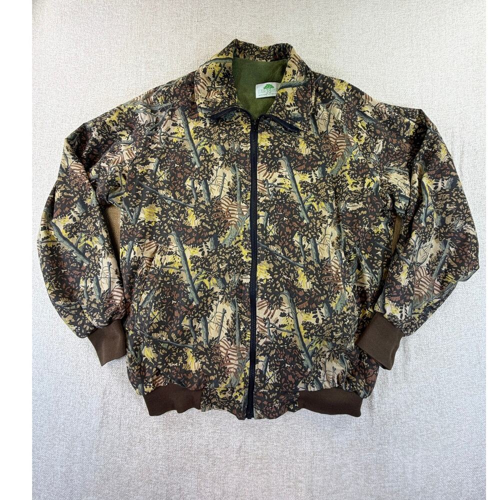 Bushlan Men's XL Brown South Texas Brush Camo Long Sleeve Hunting Jacket Outdoor